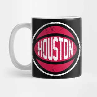 Houston Retro Ball - Black Mug